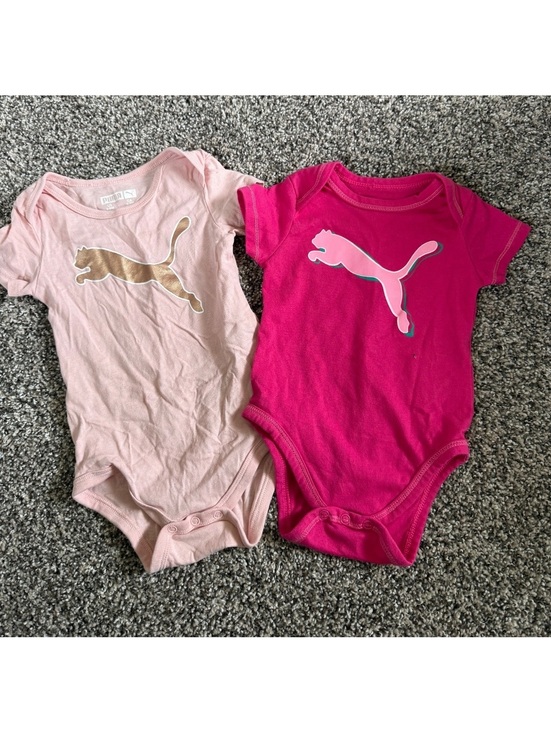 Puma Other - Puma Baby Girl Pink Bundle of 2 Onesies Size 6-9 Months